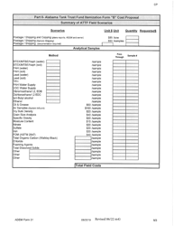 ADEM Form 31 Alabama Tank Trust Fund Cost Proposal - Alabama, Page 9