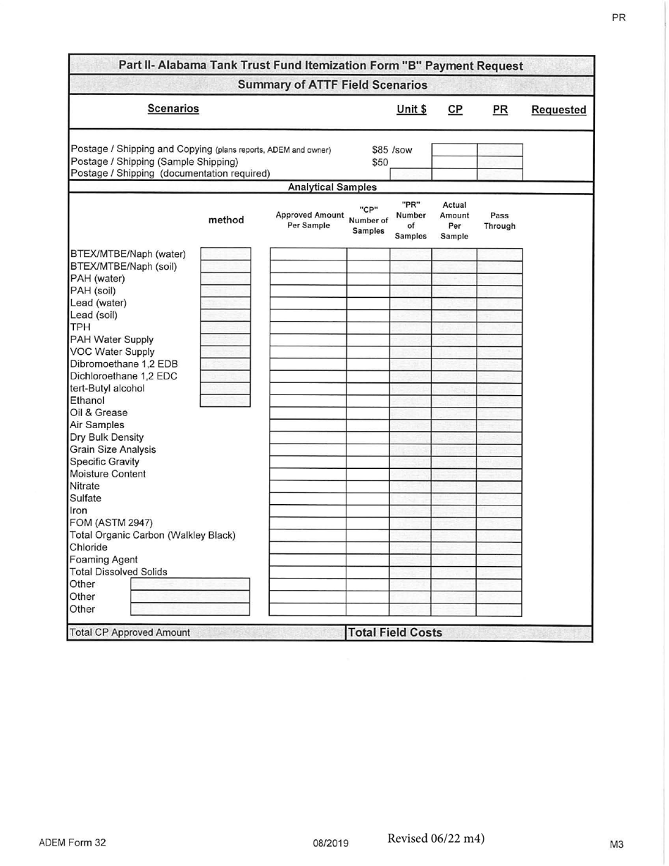 ADEM Form 32 Alabama Tank Trust Fund Payment Request - Alabama, Page 10