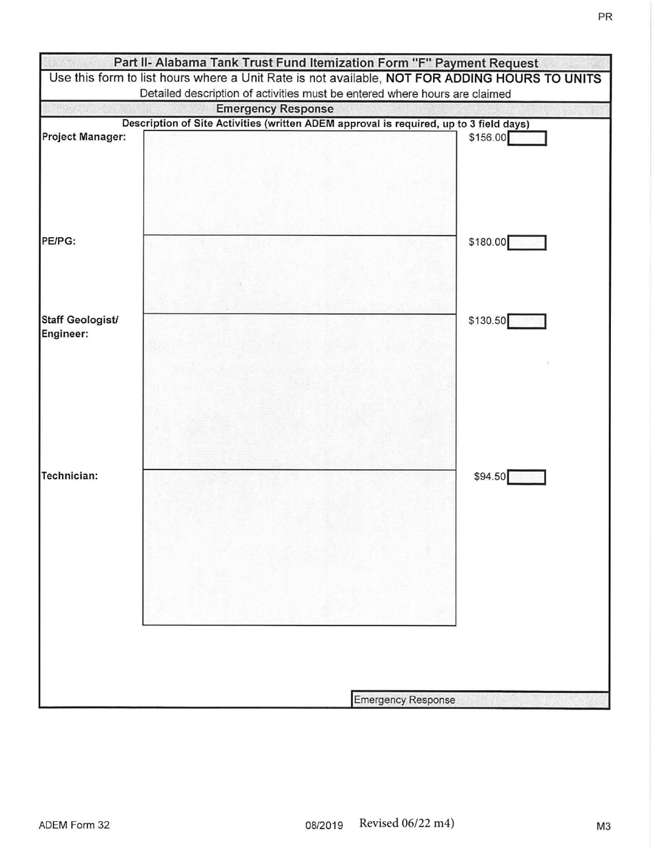 ADEM Form 32 Download Printable PDF or Fill Online Alabama Tank Trust
