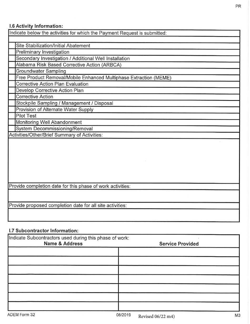 ADEM Form 32 Download Printable PDF or Fill Online Alabama Tank Trust