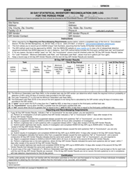 ADEM Form 414 30 Day Statistical Inventory Reconciliation (Sir) Log - Alabama, Page 2