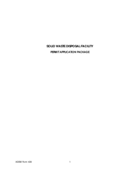 Document preview: ADEM Form 439 Permit Application - Solid Waste Disposal Facility - Alabama