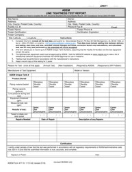 ADEM Form 477 Line Tightness Test Report - Alabama, Page 2