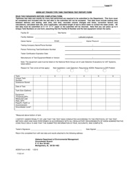 ADEM Form 483 ADEM Ust Tracer Type Tank Tightness Test Report Form - Alabama, Page 2