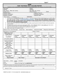 ADEM Form 485 Tank Tightness Test (Vacuum) Report - Alabama, Page 2