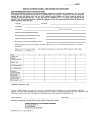 ADEM Form 486 ADEM Ust Volumetric Overfill Tank Tightness Test Report Form - Alabama, Page 2