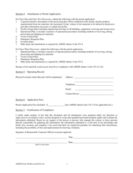 ADEM Form 540 Scrap Tire Processor Permit Application - Alabama, Page 3