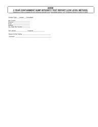 ADEM Form 556 3 Year Containment Sump Integrity Test Report (Low Level Method) - Alabama, Page 3