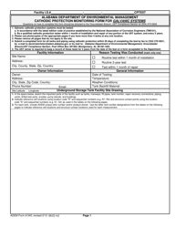 ADEM Form 545 Cathodic Protection Monitoring Form for Galvanic Systems - Alabama, Page 2