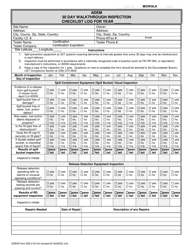ADEM Form 558 30 Day Walkthrough Inspection Checklist Log - Alabama, Page 2