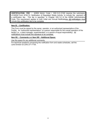 ADEM Form 8700-12 Notification of Regulated Waste Activity - Alabama, Page 17