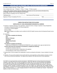 Form FAA-0065A Verification of Living Arrangements/Residential Address - Arizona, Page 2
