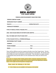 Document preview: Vendor Acknowledgement Signature Form - Arizona