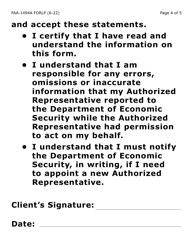 Form FAA-1494A-LP Authorized Representative Removal (Large Print) - Arizona, Page 4