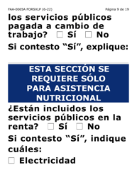 Formulario FAA-0065A-SXLP Verificacion De Situacion De Residencia/Direccion Residencial (Letra Extra Grande) - Arizona (Spanish), Page 9