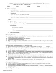 Form DWR45-132 Application for Permit to Use Water to Fill or Refill a Body of Water Within an Active Management Area, Pursuant to a.r.s. 45-132 Through a.r.s. 45-134 - Arizona, Page 2