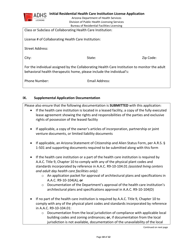 Initial Residential Health Care Institution License Application - Arizona, Page 10
