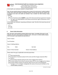 Initial Residential Health Care Institution License Application - Arizona, Page 3