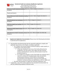 Residential Health Care Institution Modification Application - Arizona, Page 4