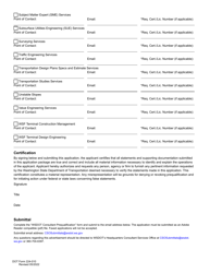 DOT Form 224-010 Consultant Prequalification Form - Washington, Page 3