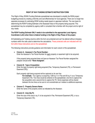 Instructions for Form LPA-005B Row Funding Estimate - Washington