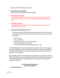 Instructions for Form LPA-005B Row Funding Estimate - Washington, Page 5