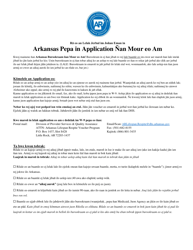 Document preview: Lifespan Respite Voucher Program Application - Arkansas (Marshallese)