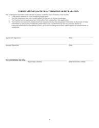 Application Fee Waiver Form - Arizona, Page 4
