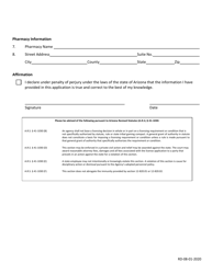 Application for Certification to Perform Immunizations - Arizona, Page 2