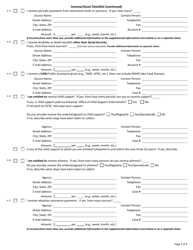 ADDI BORROWER Form B Income/Asset Checklist - Home Program - Arkansas Dream Downpayment Initiative (Addi) - Arkansas, Page 2