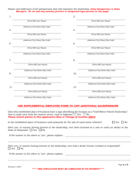 Used Motor Vehicle Dealer License Application Form - Arkansas, Page 4