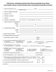 Document preview: Tss Division of Building Authority Plan Review Submittal Cover Sheet - Arkansas