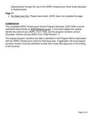 Instructions for Form CDA7039 Adrc Infrastructure Grant Program Narrative Form - California, Page 3