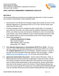 Document preview: Form CDA9007C Adrc Contract/Amendment Submission Checklist - California