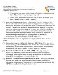 Form CDA9007C Adrc Contract/Amendment Submission Checklist - California, Page 2