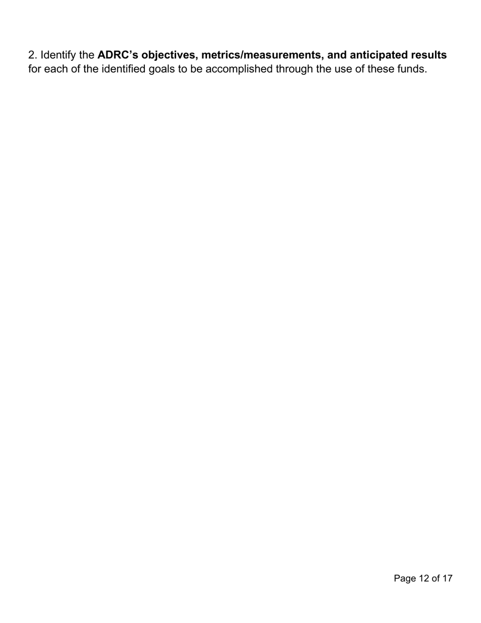 Form CDA7039 Adrc Infrastructure Grant Program Narrative Form - California, Page 12