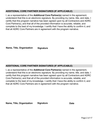 Form CDA7039 Adrc Infrastructure Grant Program Narrative Form - California, Page 2