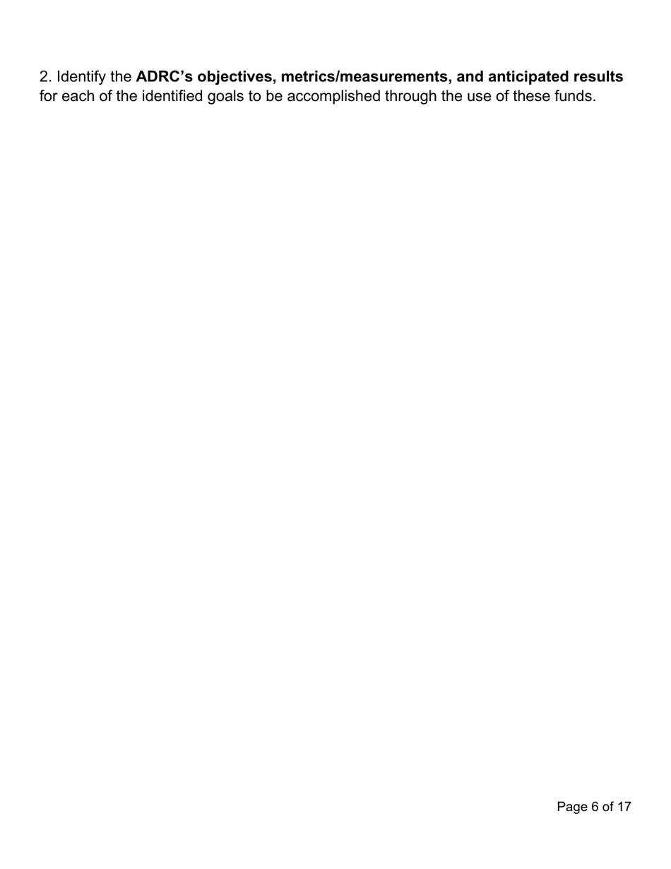 Form CDA7039 Adrc Infrastructure Grant Program Narrative Form - California, Page 6