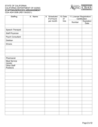 Form CDA ADH0006 Staffing/Services Arrangement - California, Page 2