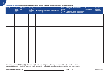 School Risk Assessment Templates, Page 2