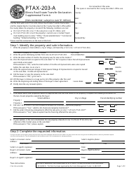 Form PTAX-203-A &quot;Real Estate Transfer Declaration - Supplemental Form a&quot; - Illinois