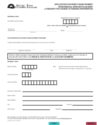 Document preview: Form HLTH2832 Application for Direct Bank Payment From Medical Services Plan (Msp) or Request for Change of Banking Information - British Columbia, Canada