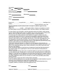 Residential Property Application Form - Ontario, Canada, Page 2