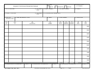 Document preview: DD Form 1150 Request for Issue/Transfer/Turn-In