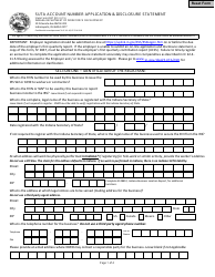 State Form 2837 &quot;Suta Account Number Application &amp; Disclosure Statement&quot; - Indiana