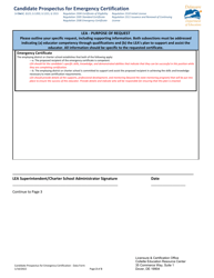 Candidate Prospectus for Emergency Certification - Delaware, Page 2