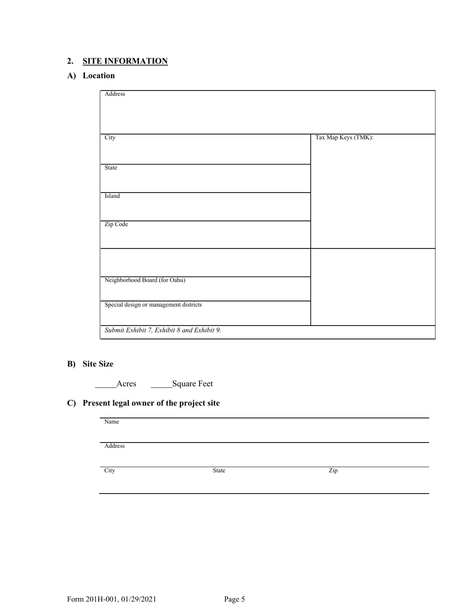 Form 201H Application - Hawaii, Page 19