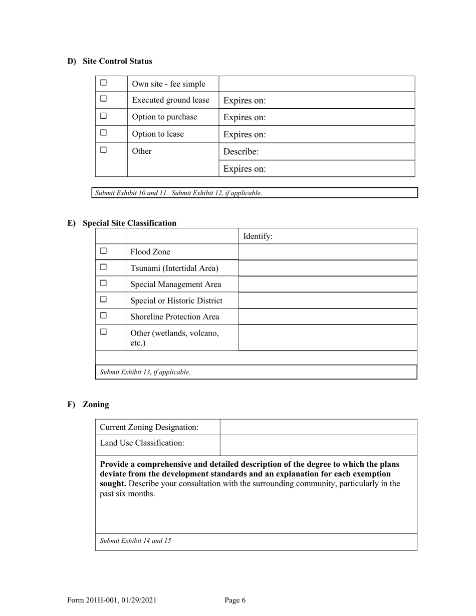Form 201H Application - Hawaii, Page 20