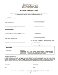 Rent Increase Request Form - Georgia (United States), Page 2