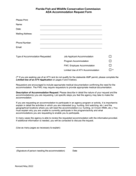 Ada Accommodation Request Form - Florida, Page 3